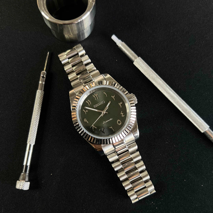 DateJust Military green Arabic - Seiko NH35 automatic MOD