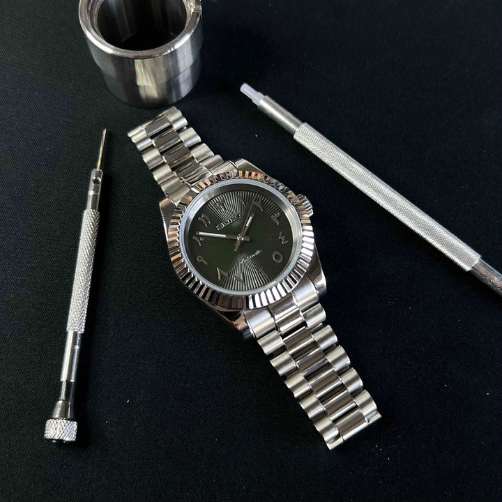 DateJust Military green Arabic - Seiko NH35 automatic MOD