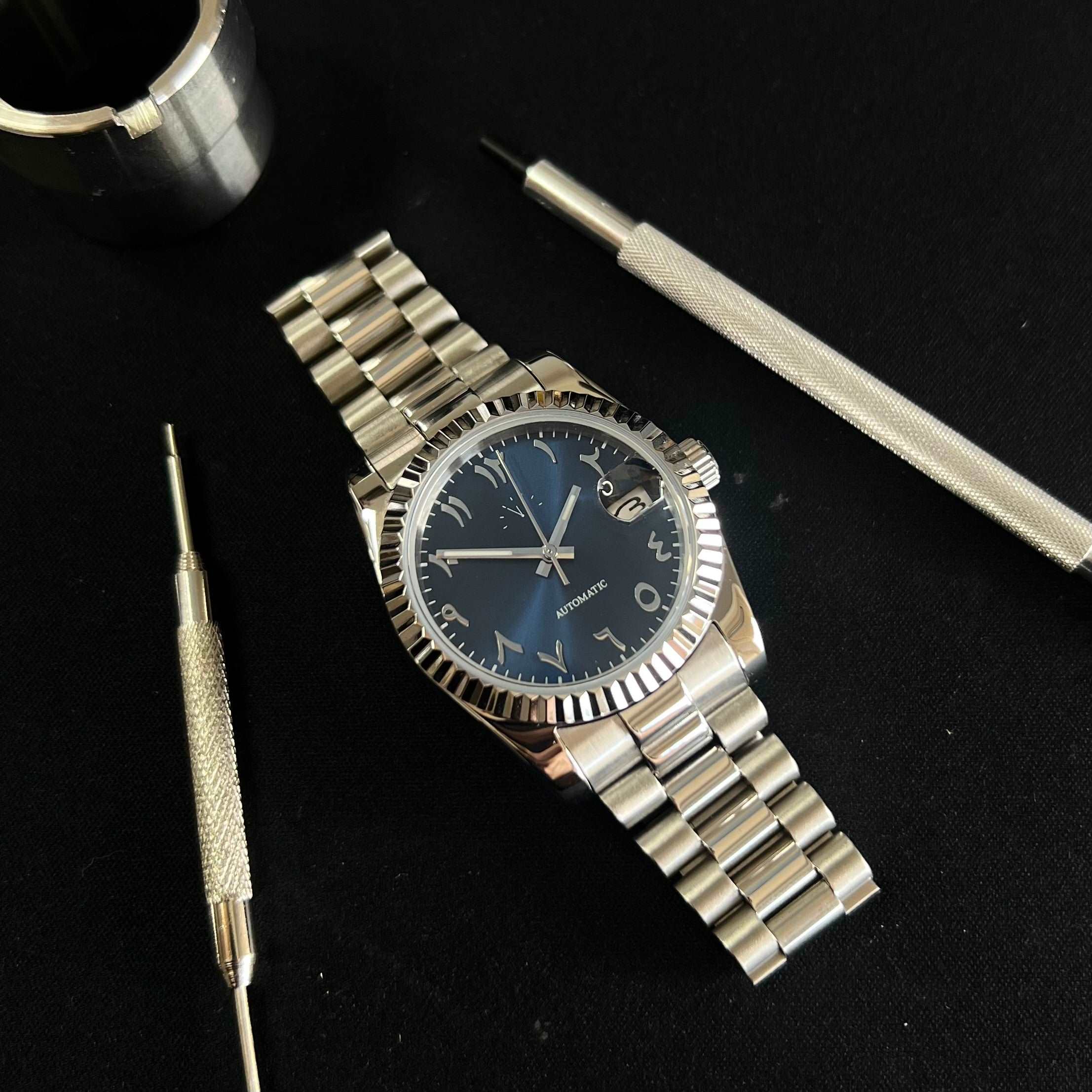 DATEJUST 36 Navy Blue Arabic - NH35 automatic Watch – JC WatchMod