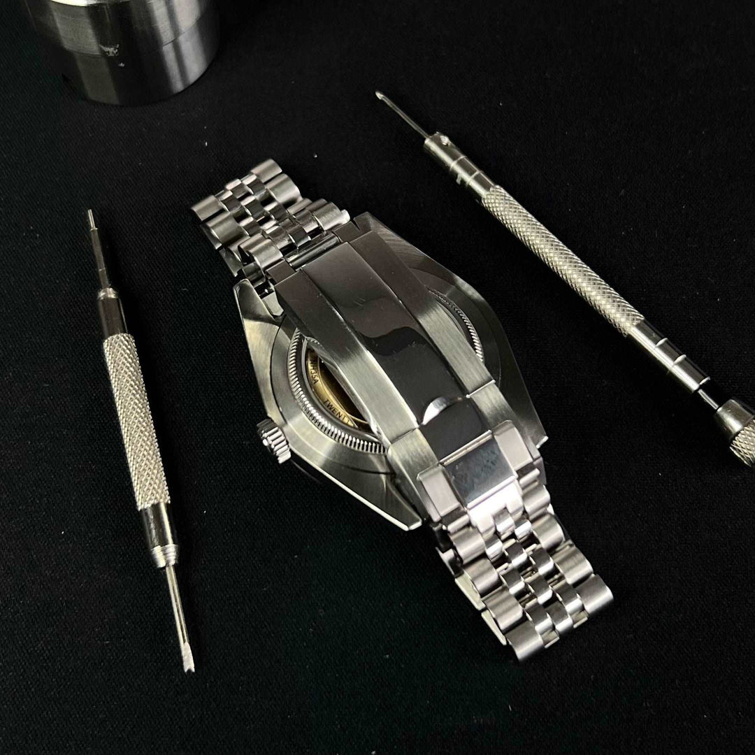DateJust FB Black ARABIC - Custom Seiko NH35 Automatic Watch