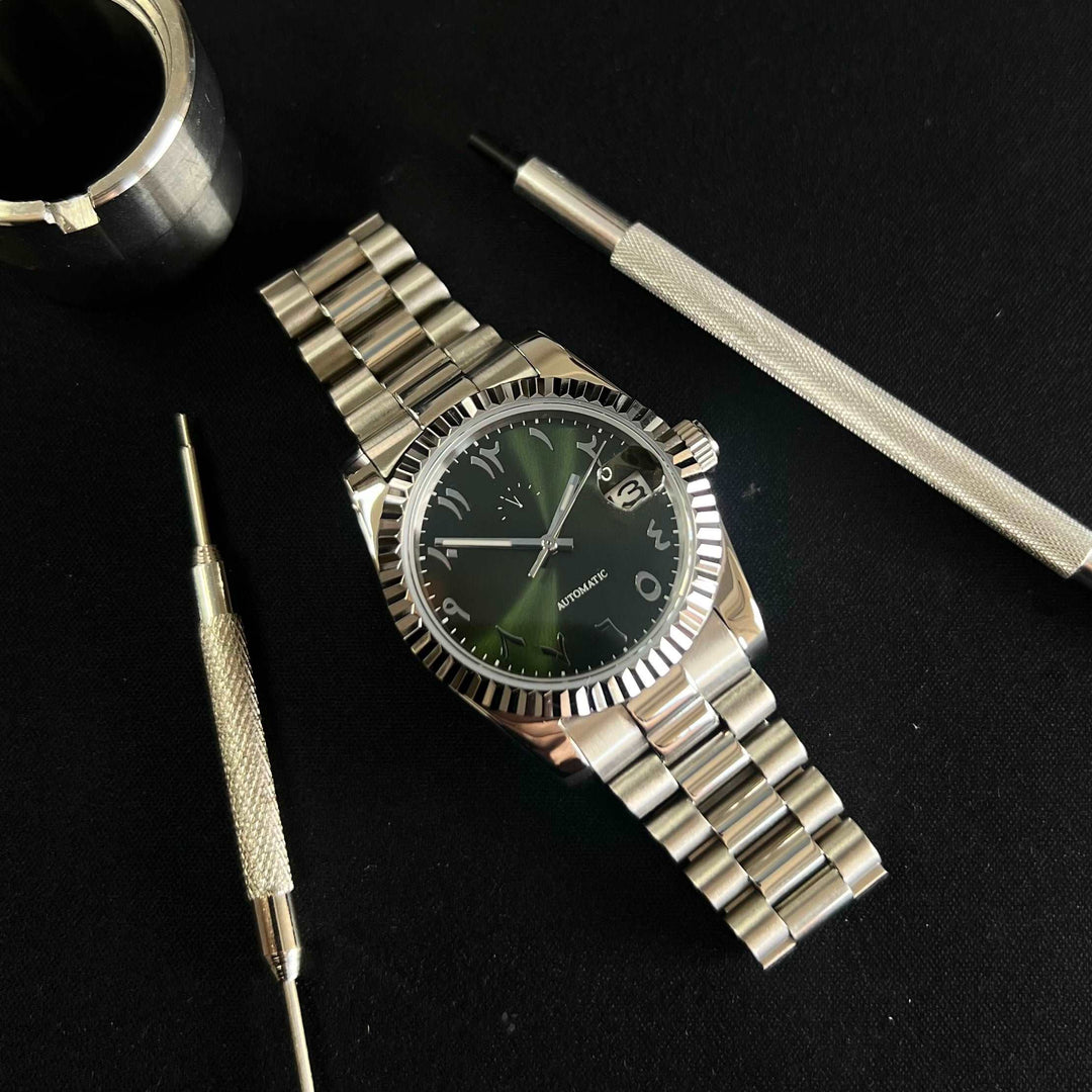 DATEJUST 36 OLIVE GREEN Arabic - Seiko NH35 automatic Watch