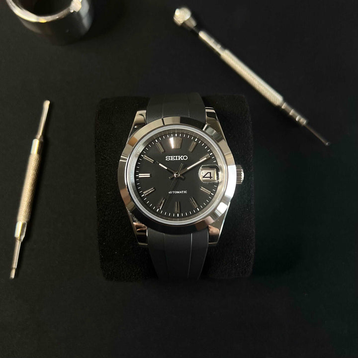 DateJust 40 FB Black Silicone - Custom Seiko NH35 Automatic Watch