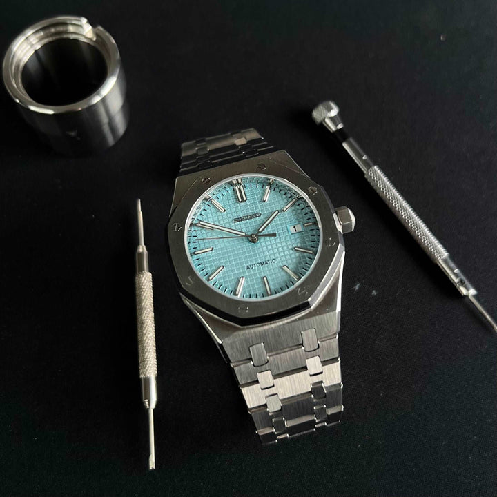 OAK 41 turquoise - Custom Seiko NH35 Automatic Watch