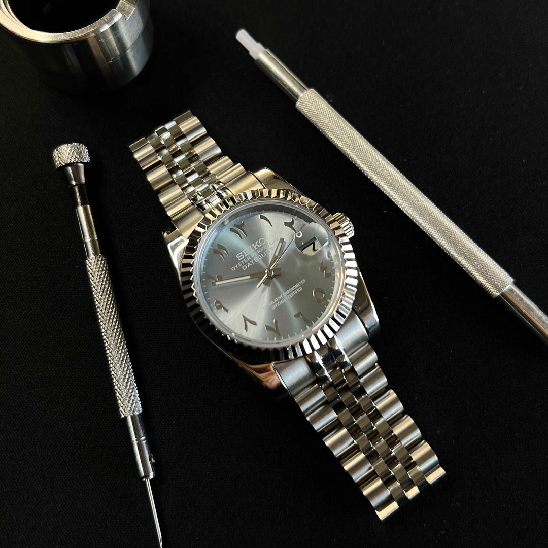 DateJust 36 ICE Blue - Custom Seiko NH35 AUTOMATIC WATCH