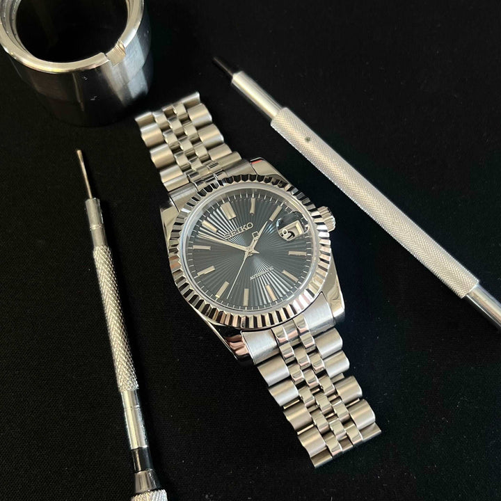 DateJust Blue Classic - Custom Seiko NH35 Automatic Watch