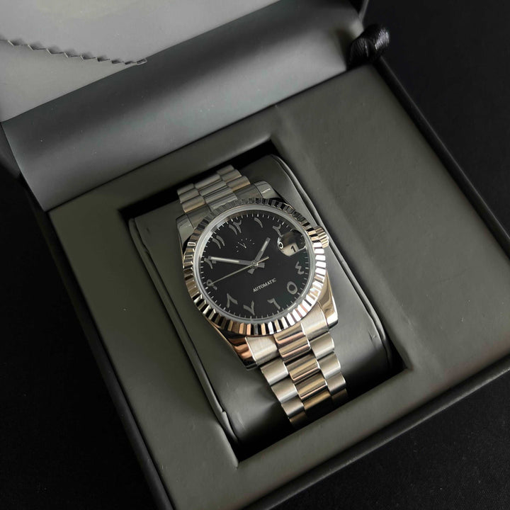 DATEJUST BLACK Arabic - Seiko NH35 automatic Watch