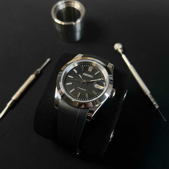 DateJust 40 FB Black Silicone - Custom Seiko NH35 Automatic Watch
