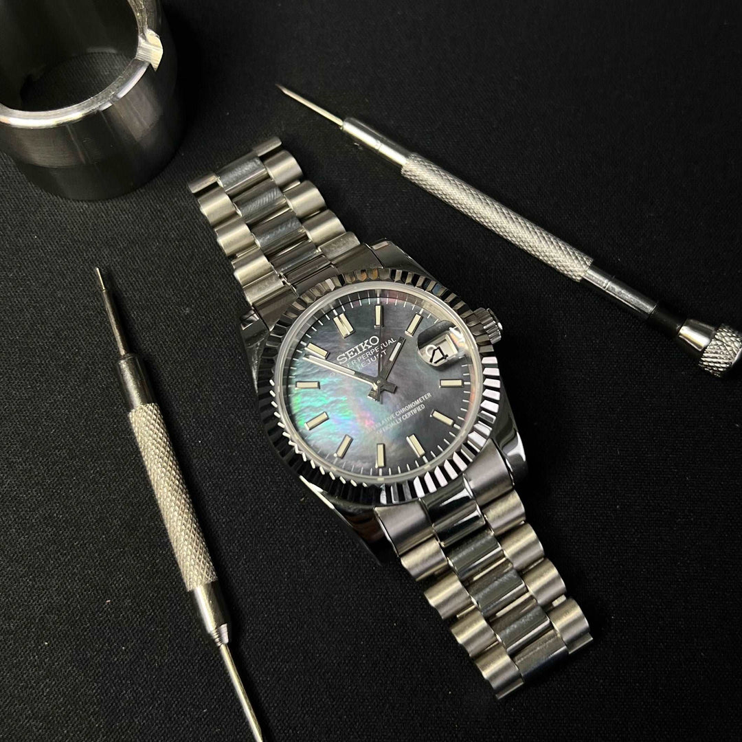 DateJust 36 Pearl - Custom Seiko NH35 Automatic Watch