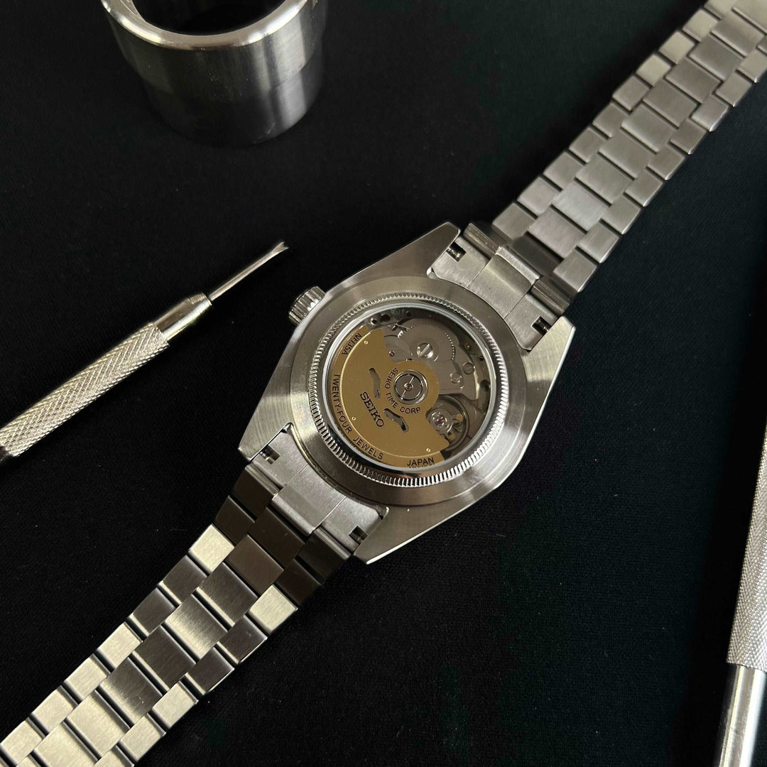 DateJust FB olive green ARABIC - Seiko NH35 automatic MOD