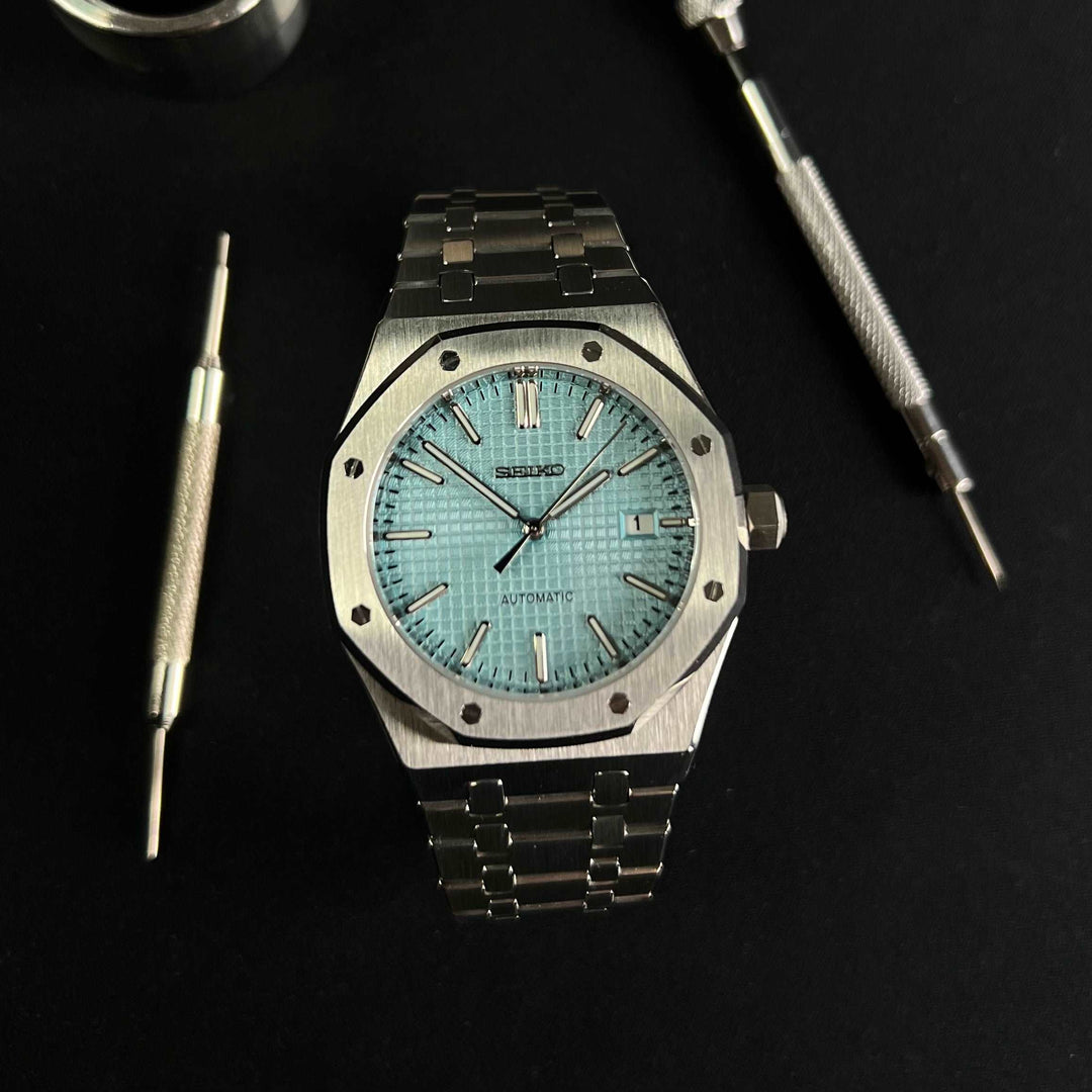 OAK 41 turquoise - Custom Seiko NH35 Automatic Watch