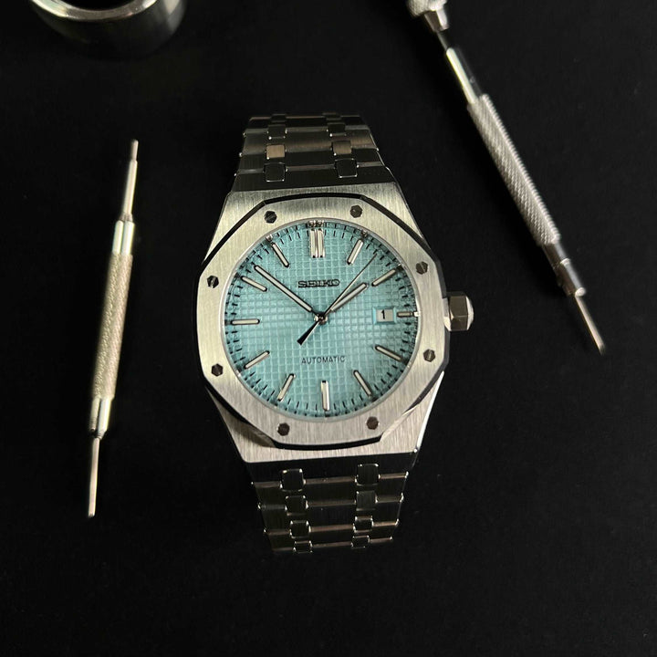 OAK 41 turquoise - Custom Seiko NH35 Automatic Watch