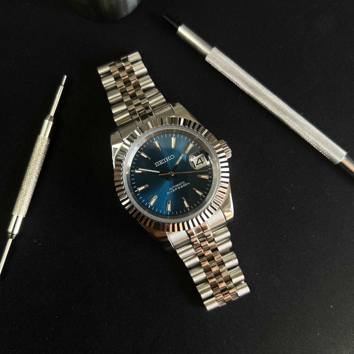 DateJust Blue Sunburst - Seiko NH35 automatic