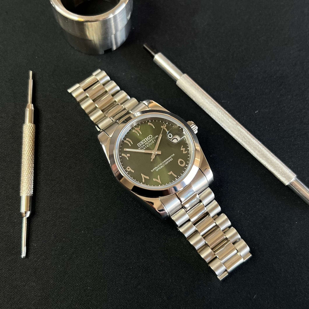 DateJust 36 FB olive green ARABIC - Seiko NH35 automatic