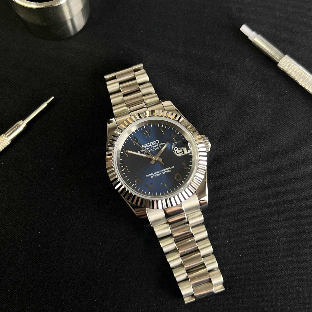 DateJust 40 Navy Blue ARABIC - Seiko NH35 Automatic