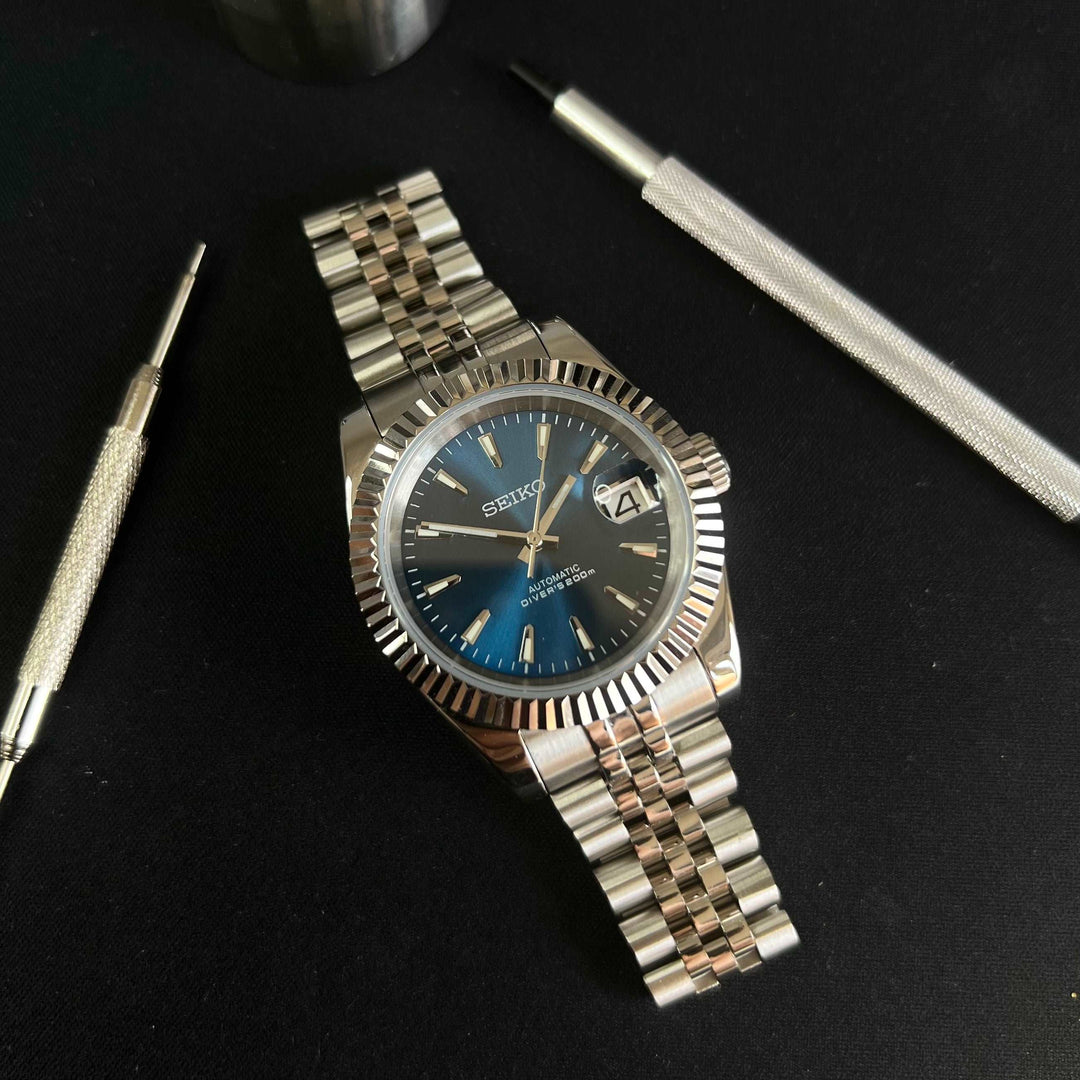 DateJust Blue Sunburst - Seiko NH35 automatic