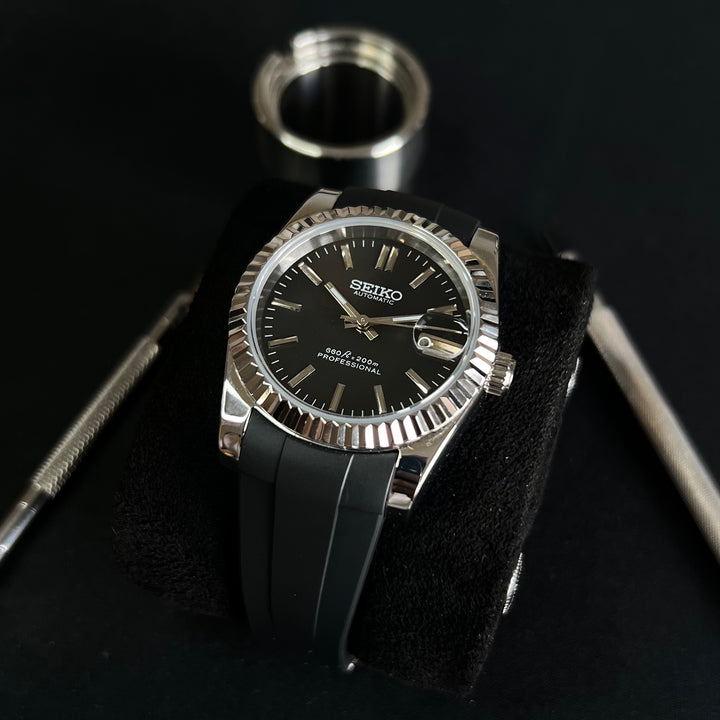 Datejust 36 S Black - Custom Seiko NH35 Automatic Watch