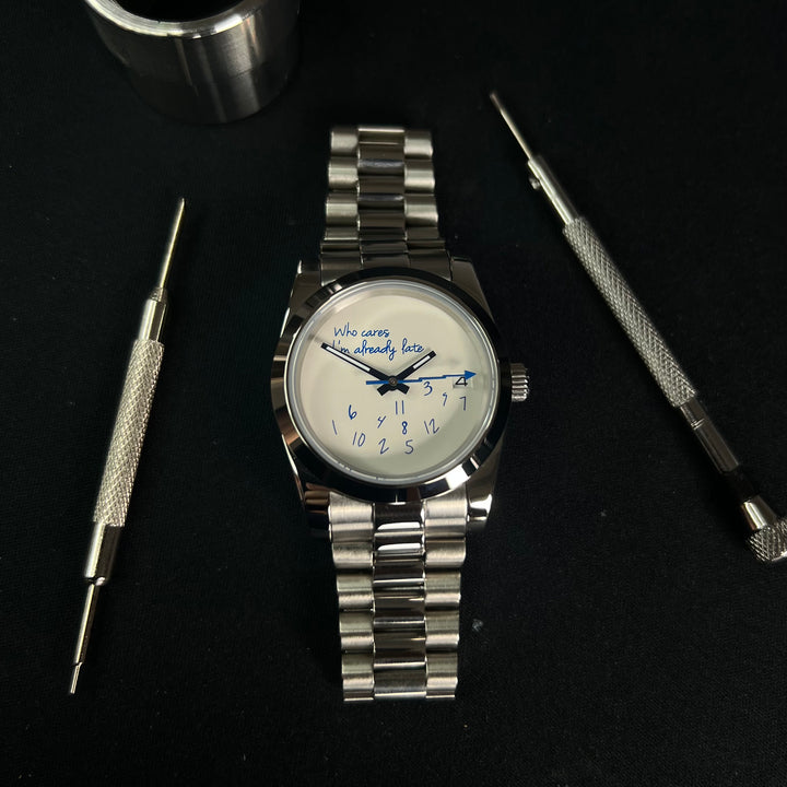 DateJust 36 Blue Who Cares - Seiko NH35 Automatic Watch