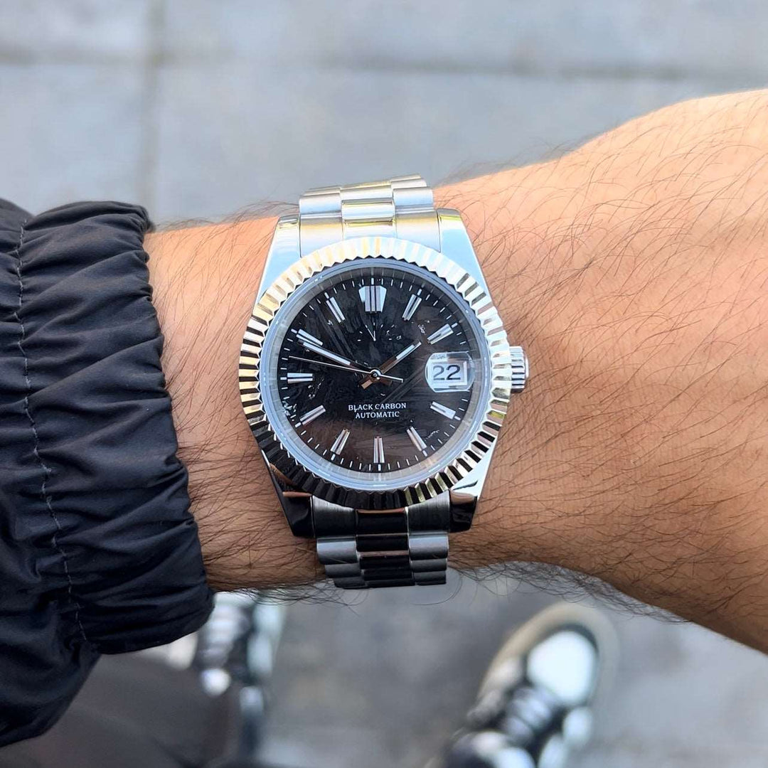 DateJust BLACK CARBON S - Seiko NH35 automatic Watch