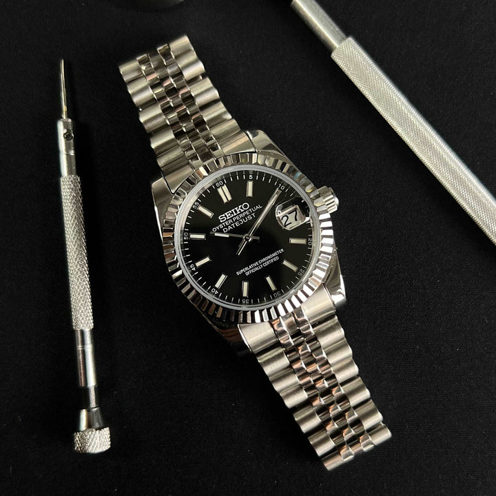 Datejust 36 Black “Sunburst” - Seiko NH35 automatic MOD