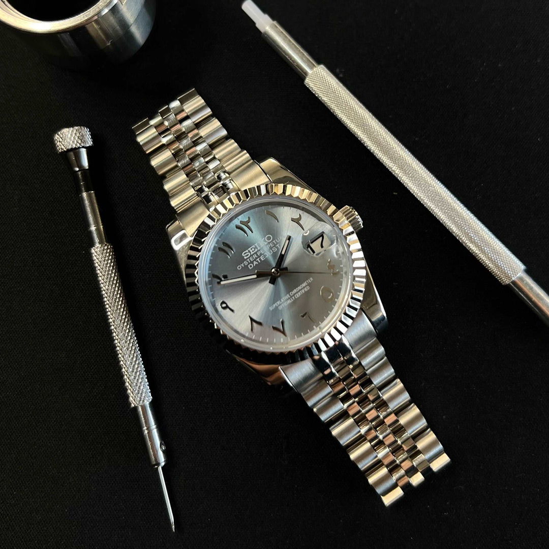 DateJust 36 ICE Blue - Custom Seiko NH35 AUTOMATIC WATCH