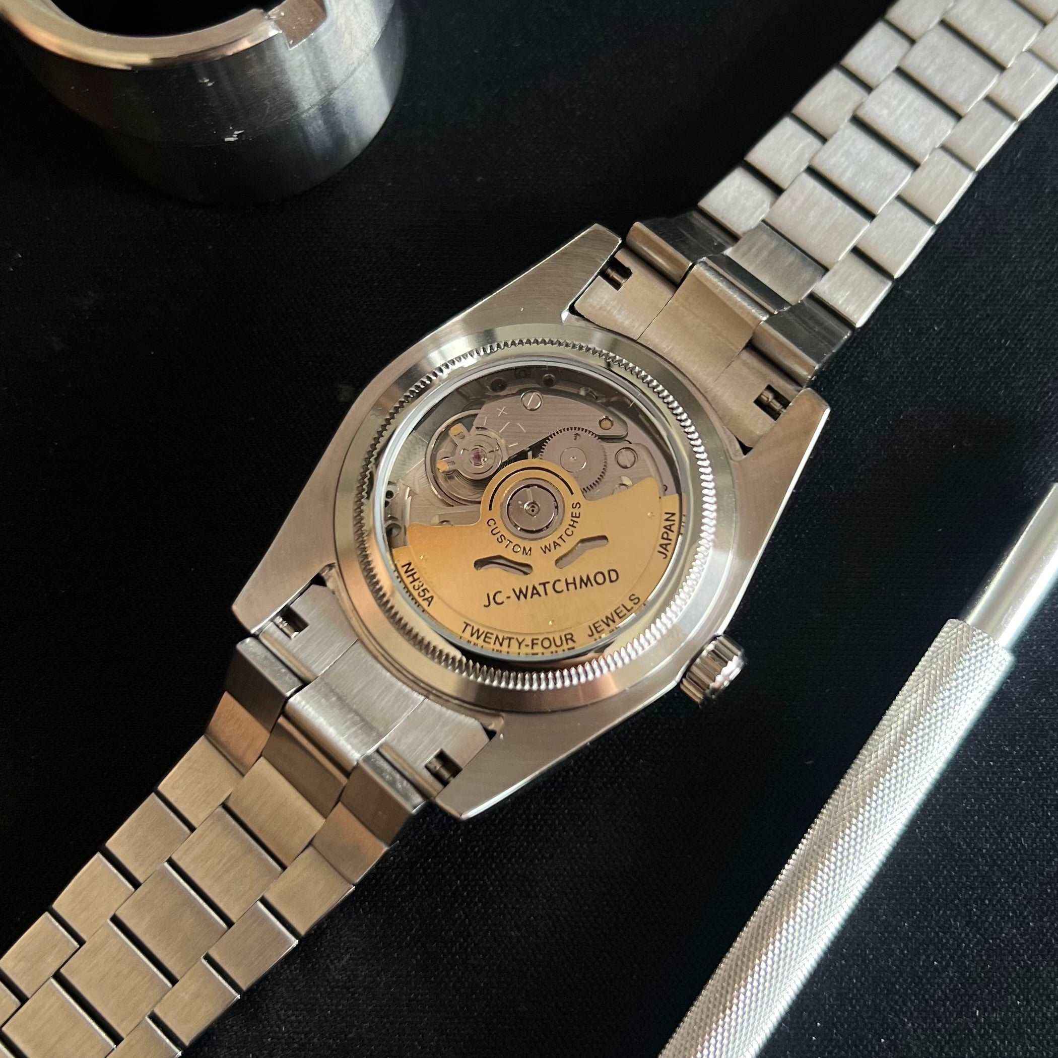 DATEJUST 36 OLIVE GREEN Arabic - NH35 automatic Watch – JC WatchMod