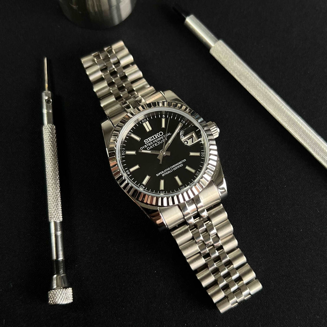 Datejust 36 Black “Sunburst” - Seiko NH35 automatic MOD