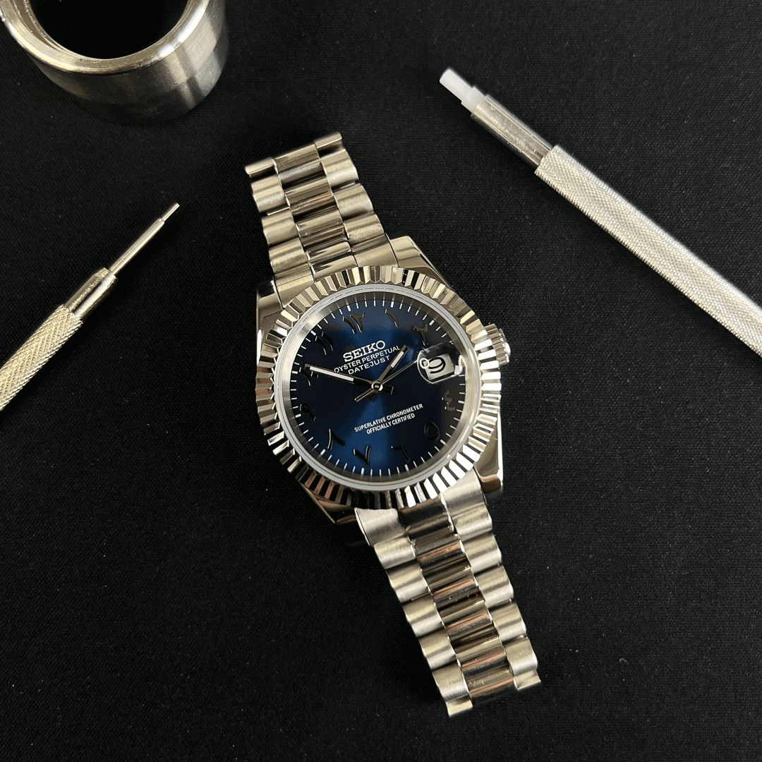 DateJust 40 Navy Blue ARABIC - Seiko NH35 Automatic